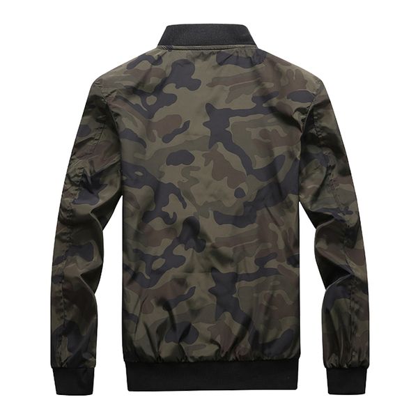 

men's jackets spring autumn camouflage male coats camo bomber jacket mens brand clothing outerwear plus size m-7xl wholesale, Black;brown