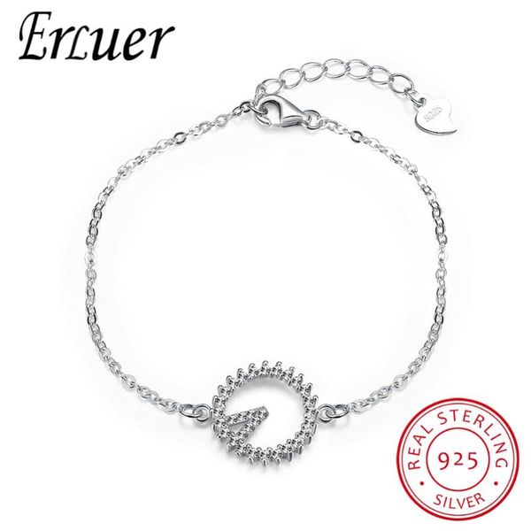 

link, chain erluer v letter cubic zirconia bracelets & bangles for women love fashion girl brand party wedding jewelry, Black