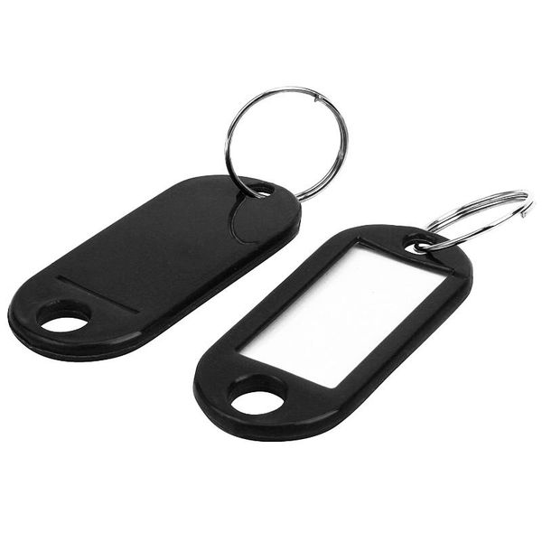 

keychains key ring tags(100pcs black), Silver