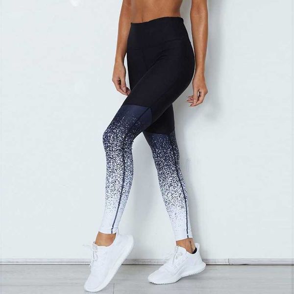 

digital printing new geometric yoga pants, Black;white