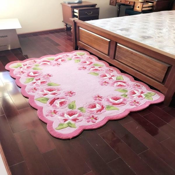 

carpets customizable pink rose for living room computer chair area rug children play tent floor mat cloakroom rugs and