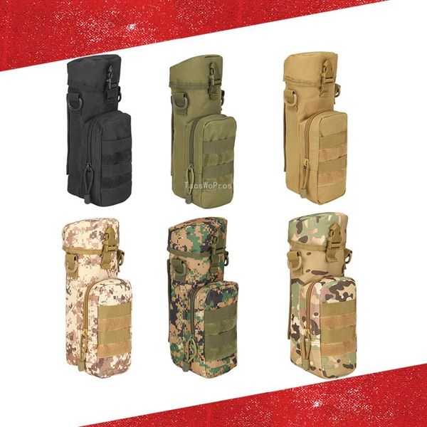 

camouflage tactical kettle bags outdoor hiking climbing camping shoulder water military molle bottles bag
