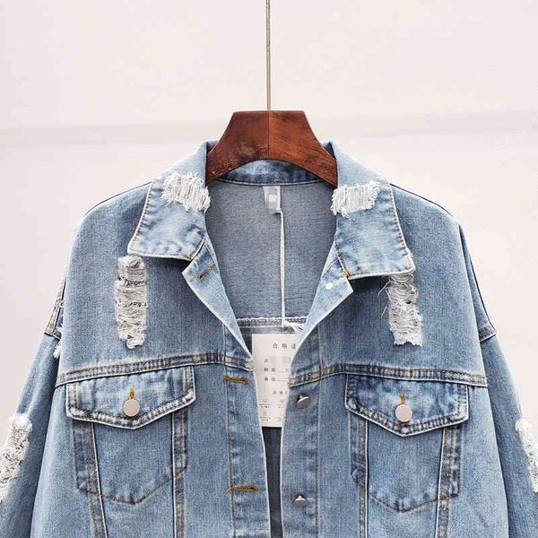 

women's jackets jean jacket, loose korean torn, spring . zmxe, Black;brown