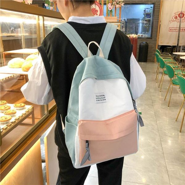 

backpack mochila feminina contraste cor, mochila escolar estilo escolar, para adolescentes i7ic