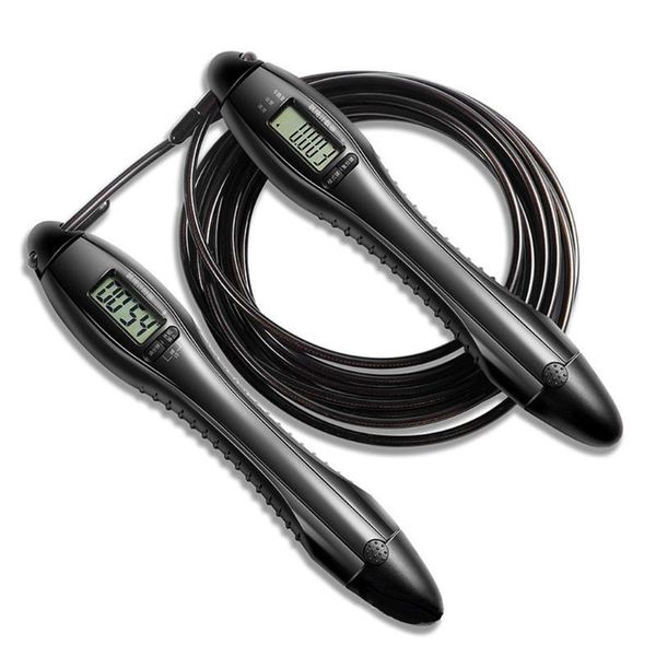 

men women lcd digital display skipping jumping rope fitness training adjustable calorie counter cable workout equipment jump ropes