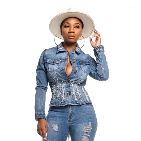 

women's jackets denim jean jacket 2021 women fashion coat, Black;brown