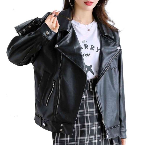 

leather jacket high fashion men belt temperament lapel zipper black clothes 8200