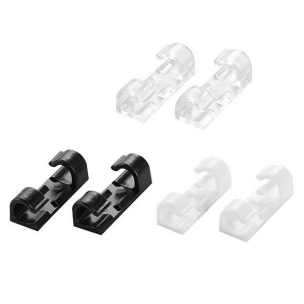

hooks & rails 20pcs self-adhesive wire organizer line cable clip desk finisher clamp self adhesive clips