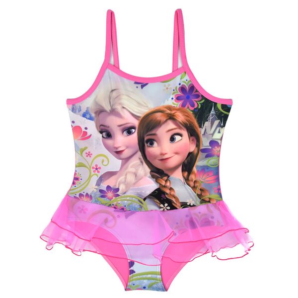 

2021 bikini ice girls' and snow wonderland cartoon one piece swimsuit, White;black