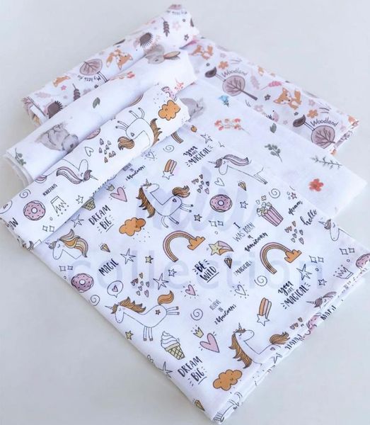 

blankets & swaddling baby muslin blanket 100% cotton swaddles soft born bath gauze infant kids wrap sleepsack stroller cover