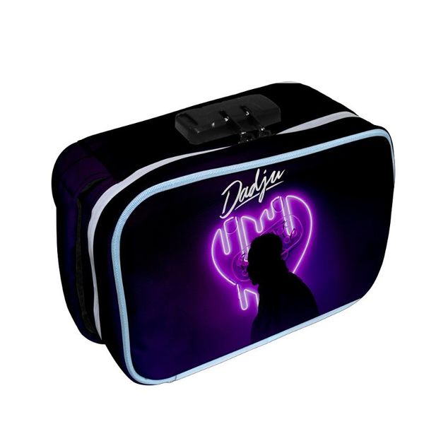 

cosmetic bags & cases dadju merch 3d printing portable storage carrying stratification password lock zipper box women makeup organizer bag