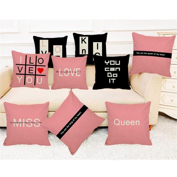 

45x45cm kids room decoration letter pillowcase english alphabet linen cushion cover for sofa home cushion/decorative pillow