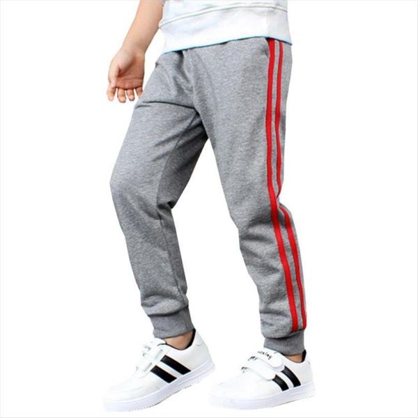 

5 15 years old child sports pants boy girl clothes pure cotton korean version with side line spring autumn quality, Blue