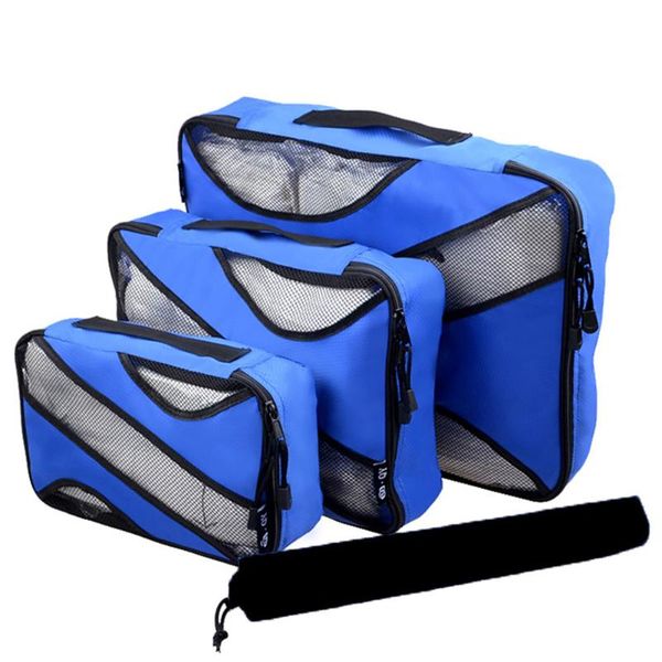 

storage bags 6pcs zipper closure travel mesh luggage packing organizer bag portable tote airline carry water resistant clothing