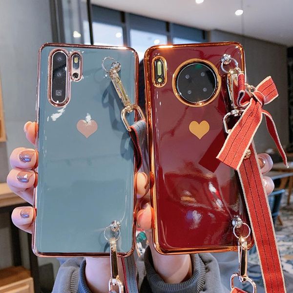 

card holders suitable for strap lanyard 6s bowknot iphone 11 mobile phone case 11pro silicone soft iphone8p can be cross-carried, Brown;gray