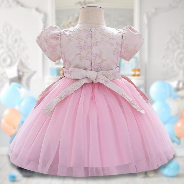 

girl's dresses 0-24m baptism born baby white lace princess dress for girls 1st birthday party infant wedding christening, Red;yellow