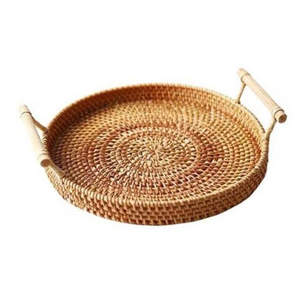 

rattan tray bread fruit glove hand woven picnic basket storage m3ga baskets