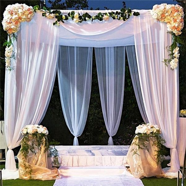 

curtain & drapes 1pc translucent gauze mesh cloth for living room banquet layout pography background