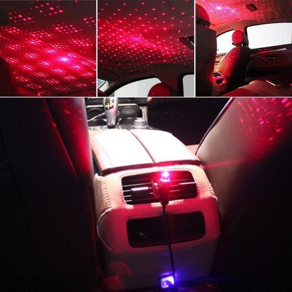 

adjustable usb plug night decorative roof star party home atmosphere car projector light ambient led interior accessories interior&external