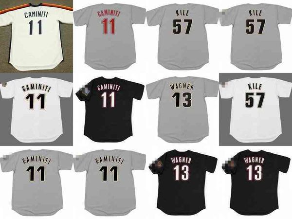 

11 ken caminiti 13 billy wagner 57 darryl kile baseball jersey 2012, Black