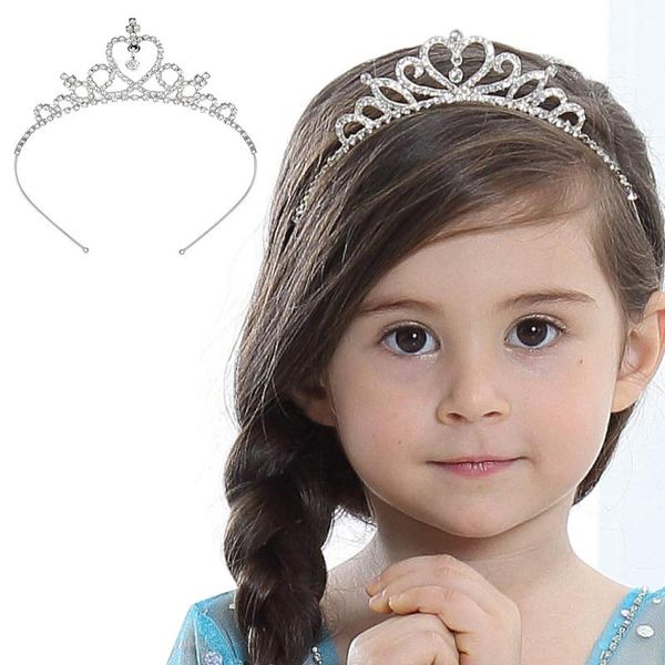 

party hats happy birthday crystal rhinestone crown hair bands wedding bridal headdress for kids girl hoop headband