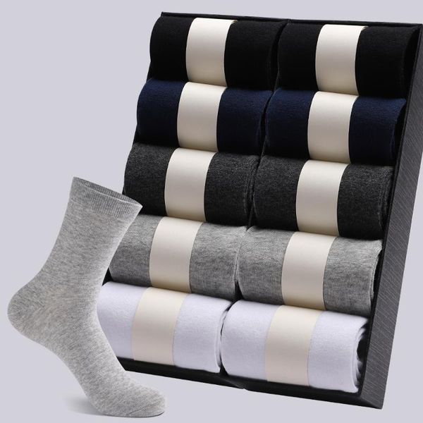 

men's cotton socks styles 10 pairs / lot black business men breathable spring summer for male us size(6.5-12)