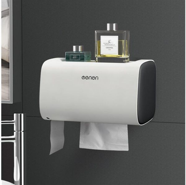 

toilet paper holders wall mounted bathroom tissue box waterproof holder roll napkin organizer case 4 colors