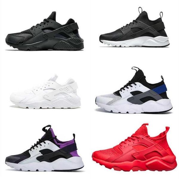 

2021 new airs huarache 1.0 4.0 men running shoes stripe red balck white rose gold huaraches women trainer breathablea30a00