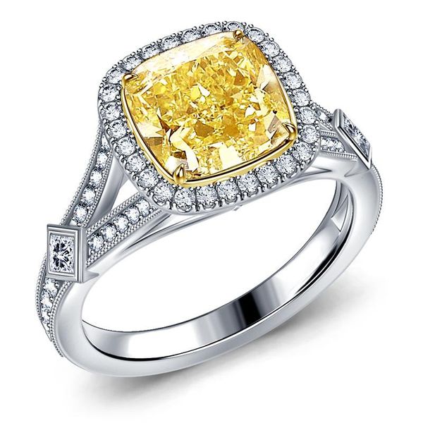 

selling european and american shiny women's exquisite zircon inlaid wedding rings fashion prom jewelry, Slivery;golden