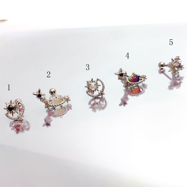

creative piercing ear bone nail star stainless steel versatile fashion screw buckle female