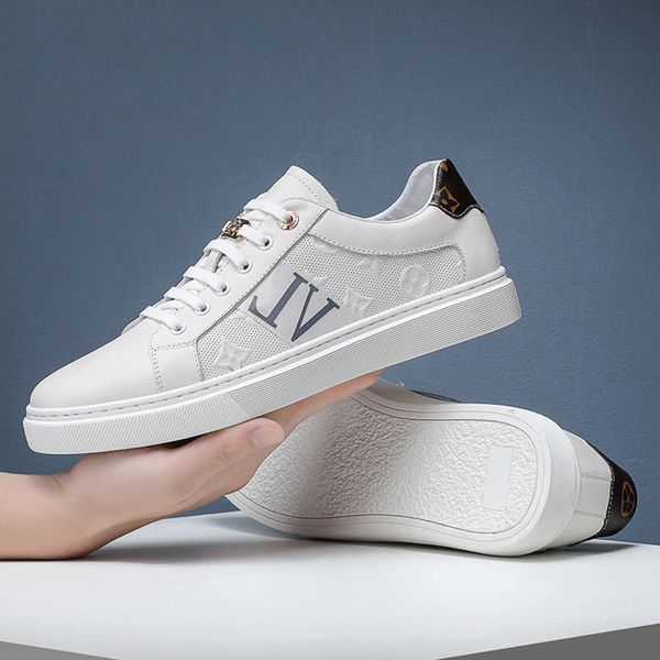

Casual shoes 2021 summer breathable leather shoes for men, White