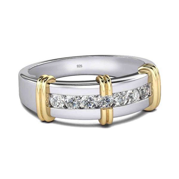 RedWood 585 14K 10K Weißgold Moissanit Edelstein Ring Damen 2,3mm Rundschliff Ehering Damen Schmuck zur Verlobung