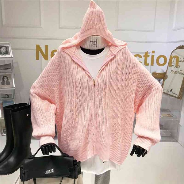 

with cardigan woman's winter lazy wind sleeves wild coat, Tan;black