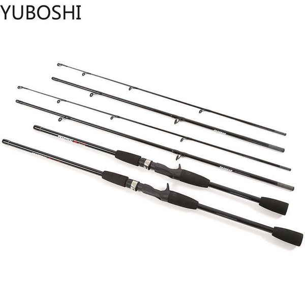 

portable 2021 casting spinning fishing rod 1.8m 2.1m power m frp pole 3 section fiber baitcasting boat rods
