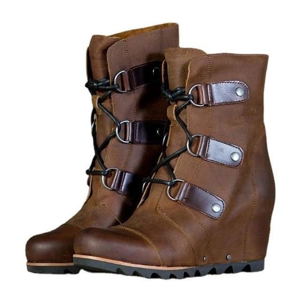 

dress shoes color short boots lace up thick soled large 40-43 women's, Black