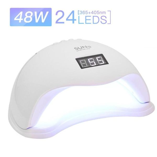 

nail dryers 48w uv lamp led dryer for all gels polish 10/30/60s timer smart manicure gel varnish, eu / us plug