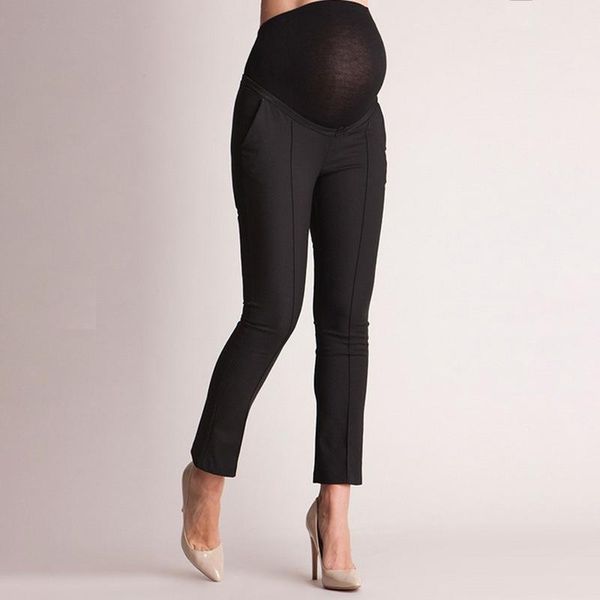 

maternity bottoms pregnancy women casual pants 2021 fashion pregnant ladies belly support korean style capris straight solid clothes, White