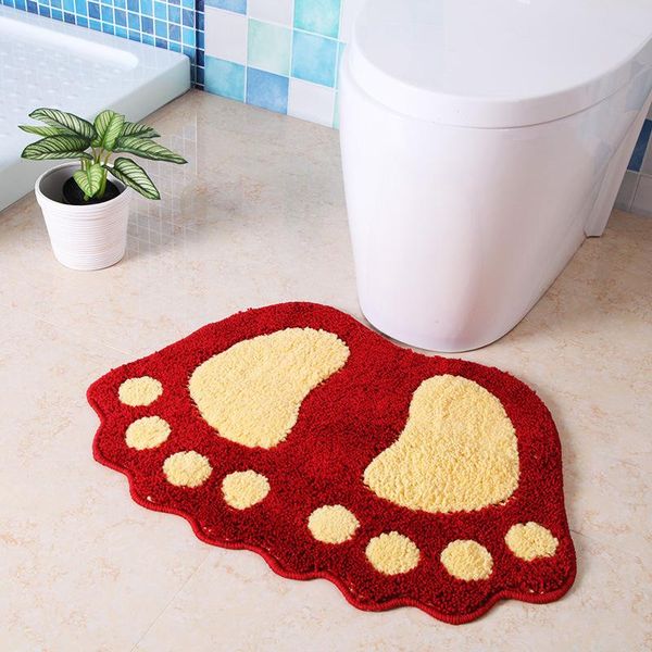 

carpets bathroom rug bath pad microfiber mini mats foot print non-slip carpet,mat toilet tapete para banheiro