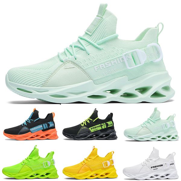 

ale non-brand men women running shoes triple black white green volt yellow orange breathable mens fashion trainers outdoor sports sneakers