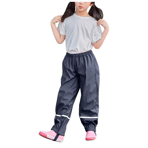

women's leggings children's thin waterproof trousers windproof and breathable outdoor rain pants toddler kids rainwear, Black