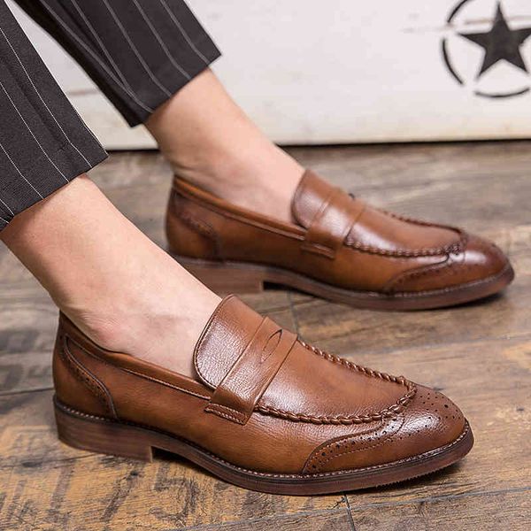 

dress shoes fashion men shoes soft moccasins men loafers leather slip on brogue flats gommino driving 6z6u, Black