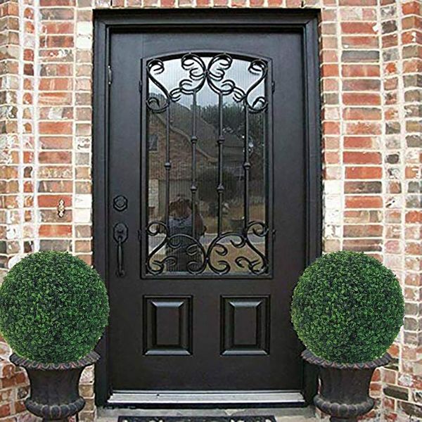 

decorative flowers & wreaths 40cm green artificial milan grass ball home garden outdoor decoration fake plants diy wedding party hanging