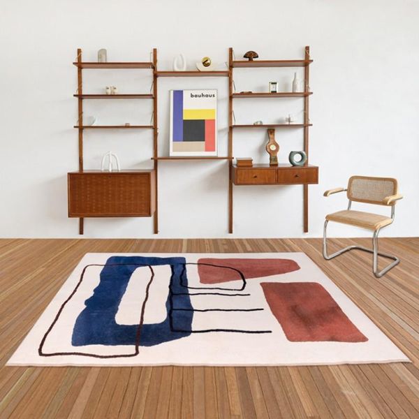 

carpets modern style abstract pattern fleece fabric geometric art area rug , ins decoration coffee table floor mat