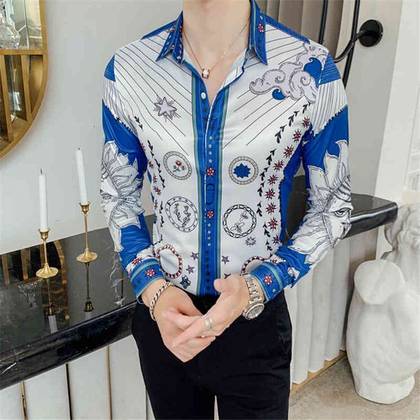 

polos long sleeve formal shirts for men solid slim basic turn-down collar business, White
