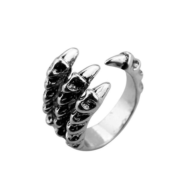 

wedding rings gothic punk skeleton hand ring retro silvery ghost skull biker for men cool accessories movie jewelry, Slivery;golden