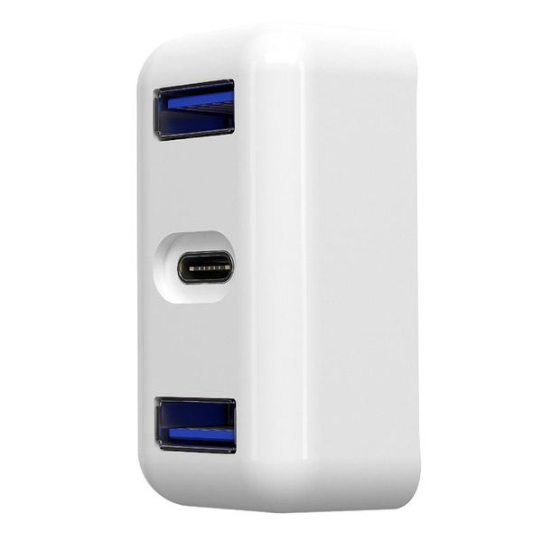 

usb-c power adapter docking station turning dual usb3.0+usb-c interface hub for data transfer and fast charging stations