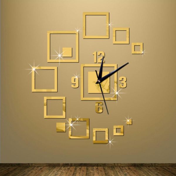 

wall clocks funlife diy creative mirror clock box 3d acrylic living room