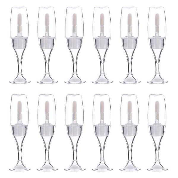 

storage bottles & jars 12pcs glass shaped lip gloss tube refillable container