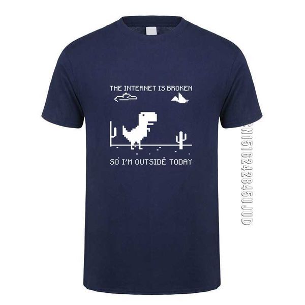 Sommer Männer T-shirt Das Internet ist kaputte Webseite Computer Baumwolle T-Shirt lustige T-Shirt Tops T-Shirt 210629