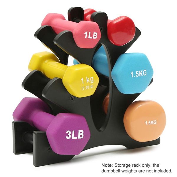 

3-tier dumbbell storage rack weight lifting stand bracket for home gym multi-layer hand-held exercise accessories